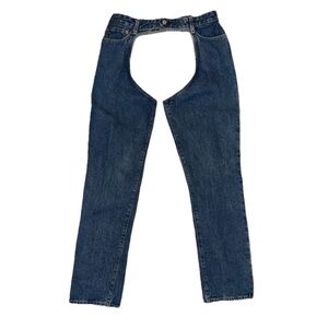 Levi’s L Pride Edition Denim Chaps Jeans 501 Style Blue Fits 34-36 (Adjustable)